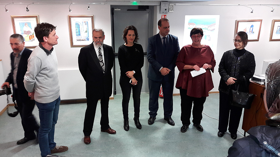 الفنان محمد حقون يعرض بدار الهندسة المعمارية والبيئة بديجون الفرنسية