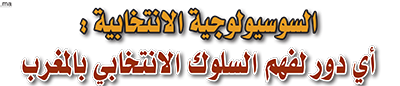 السوسيولوجية الانتخابية؛أي دور لفهم السلوك الانتخابي بالمغرب.